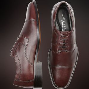 JOHNSTON & MURPHY J. Murphy Novick‎ Burgundy Cap Toe Shoes | Size 13M 59-11703